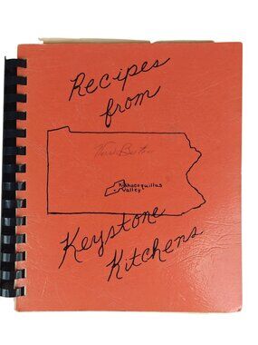 Recipes From Keystone Kitchens Ladies Auxiliary 1977 Spiral-Bound Cookbook